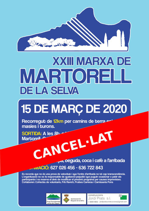 23ª Marxa Popular de Martorell de la Selva (CANCEL·LAT)