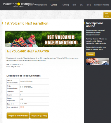 I Volcanic Half Marathon: INSCRIPCIONS OBERTES!!